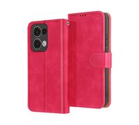 AVIZAR Magnetic Portafoglio CUSTODIA A LIBRO per Oppo Reno 13, Fucsia