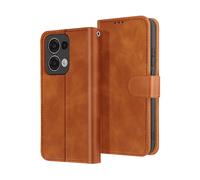 AVIZAR Magnetic Portafoglio CUSTODIA A LIBRO per Oppo Reno 13, Marrone