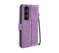 AVIZAR Mandala Portafoglio CUSTODIA per Samsung Galaxy S24 FE, Viola