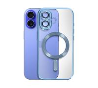 AVIZAR Metallic COVER per Apple iPhone 16 Plus, Blu chiaro