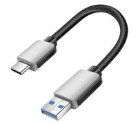 Avizar Mini Cavo USB-C / USB Ultra Corto 15cm CarPlay, Android Auto, Stazione di ricarica, Grigio