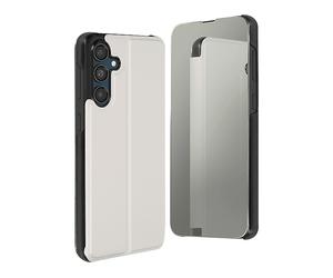 AVIZAR MIRRORGLOW CUSTODIA A LIBRO per Samsung Galaxy M55, Argento