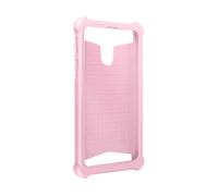 Avizar Custodia in silicone effetto pelle per smartphone da 5 a 5,3" Rosa