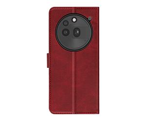 AVIZAR Multi-function Portafoglio CUSTODIA A LIBRO per Nothing Phone 3a Pro, Rosso