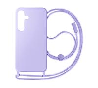 Avizar Cover per Samsung Galaxy S24 / S25 semirigida con cordino Viola chiaro