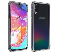 Avizar, Pack Protezione Galaxy A70 Cover + Vetro Temperato, Trasparente