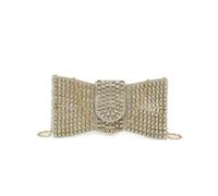 Avizar, Pochette a Tracolla da Sera da Donna con Strass a Forma di Fiocco, Oro