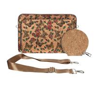 Avizar, Pochette in sughero, collezione NaturePrint, chiusure a zip, Multicolore