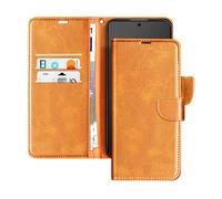 AVIZAR Portafoglio con laccetto CUSTODIA A LIBRO per Samsung Galaxy S25 Edge, Giallo