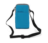 Custodia cintura Smartphone passante moschettone cinturino 2 tasche turchese