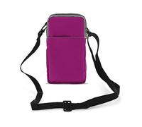 Borsello Cintura Smartphone Passante Cintura Moschettone Tracolla 2 Tasche Rosa