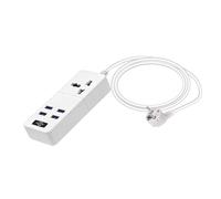Avizar, Presa multipla da 2500W con 4 porte USB DC 5V e presa universale Bianco