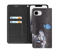 AVIZAR PRINT CUSTODIA A LIBRO per Apple iPhone 16e, Nero