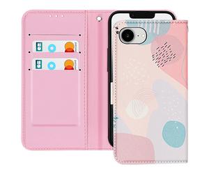 AVIZAR PRINT CUSTODIA A LIBRO per Apple iPhone 16e, Rosa