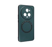 Cover MagSafe per Honor Magic 5 Pro semirigida con anello magnetico verde scuro