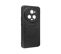 Cover MagSafe per Honor Magic 5 Pro semirigida con anello magnetico nera
