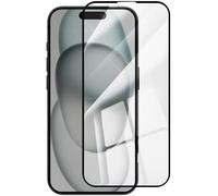 Avizar, Proteggischermo per iPhone 16 vetro ibrido infrangibile, Nero