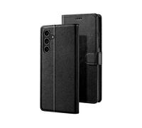 Avizar Custodia a Portafoglio per Galaxy S25 FE con Supporto Video e Porta Carte, Nero