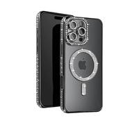 AVIZAR Protettiva BACK-DIAMS-BK-16P Cover per Apple iPhone 16 Pro, Nero