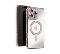 AVIZAR Protettiva BACK-DIAMS-PK-16P Cover per Apple iPhone 16 Pro, Rosa