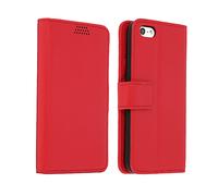 AVIZAR Protettiva BOOK-COW-RED-IP5 Custodia a libro per Apple iPhone SE 2016, Rosso