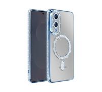 AVIZAR Protettiva DIAMAG-BL-S25E Cover per Samsung Galaxy S25 Edge, Blu chiaro