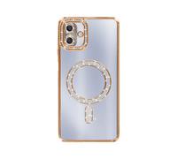 AVIZAR Protettiva DIAMAG-GD-GA07 Cover per Samsung Galaxy A07, Dorato