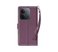 Avizar Custodia a portafoglio per Xiaomi Redmi 15C magnetica con cinturino da polso e supporto, Viola scuro