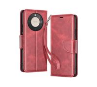 AVIZAR Protettiva LAMBRDM8L CUSTODIA A LIBRO per Honor Magic 8 Lite, Rosso