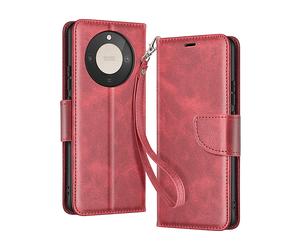 AVIZAR Protettiva LAMBRDM8L CUSTODIA A LIBRO per Honor Magic 8 Lite, Rosso