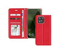 Avizar Custodia a Flip per Fairphone 6 con Portacarte Integrato Supporto Video, Rosso