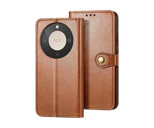 AVIZAR Protettiva LETOBRM8L Custodia a libro per Honor Magic 8 Lite, Marrone
