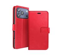 AVIZAR Protettiva MAY-RD-17X Custodia a libro per Apple iPhone 17 Pro Max, Rosso