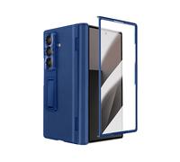 Avizar Custodia integrale per Samsung Galaxy Z Fold 7 con vetro temperato e cavalletto, Blu