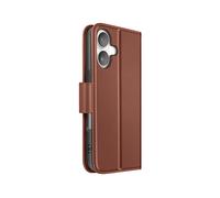 AVIZAR Protettiva PREM-BR-16R Custodia a libro per Apple iPhone 16, Marrone