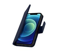 AVIZAR Protettiva PREM-NT-12MI CUSTODIA A LIBRO per Apple iPhone 12 Mini, Blu notte