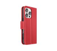 AVIZAR Protettiva PREM-RD-16P Custodia a libro per Apple iPhone 16 Pro, Rosso