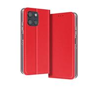 AVIZAR Protettiva SMART-RD-MG56 Custodia a libro per Motorola Moto G56, Rosso