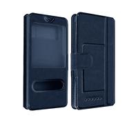 Custodia a libro taglia XL extra sottile con supporto e 2 finestre di sgancio