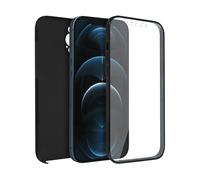 AVIZAR Protettiva TPGLASS-BK-12PM Cover per Apple iPhone 12 Pro Max, Nero