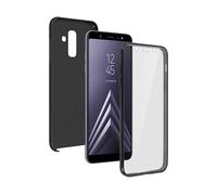 AVIZAR Protettiva TPGLASS-BK-A605 Cover per Samsung Galaxy A6 Plus, Nero