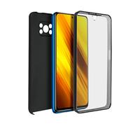 AVIZAR Protettiva TPGLASS-BK-PCX3 Cover per Xiaomi Poco X3 Pro, Nero