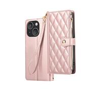 AVIZAR Protettiva WALLOZ-RG-15R Custodia per Apple iPhone 15, Rosa