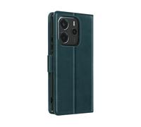 AVIZAR Protettiva YK07-BL-N144 Custodia a libro per Xiaomi Redmi Note 14 4G, Verde petrolio
