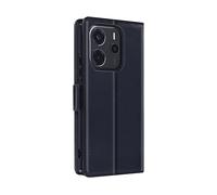 AVIZAR Protettiva YK07-NT-N144 Custodia a libro per Xiaomi Redmi Note 14 4G, Blu notte