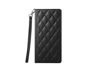 AVIZAR Quilted elegance CUSTODIA A LIBRO per Samsung Galaxy S26, Nero