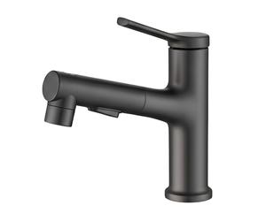 Avizar, Rubinetto per lavabo estensibile con funzione di risciacquo orale, Nero
