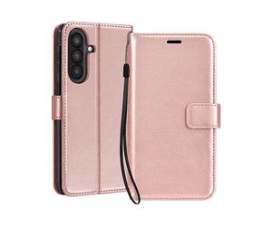 AVIZAR SECURECARD, Similpelle CUSTODIA A LIBRO per Galaxy A57 Galaxy A57, Rosa champagne