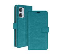 Mayaxess Custodia a libro per Motorola Edge 50 Fusion con cinghia a mano, Turchese