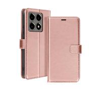AVIZAR Securecard ss CUSTODIA A LIBRO per Xiaomi 14T, Rosa champagne